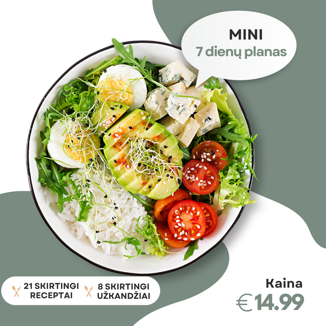 MINI (7 dienų) rekomendacinis mitybos planas
